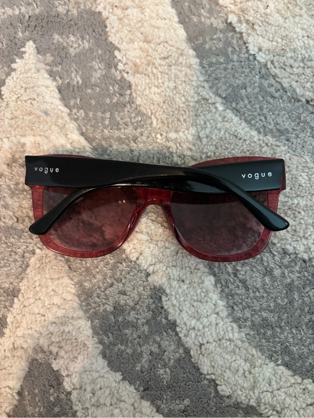 Vogue Burgundy Cat-Eye Sunglasses